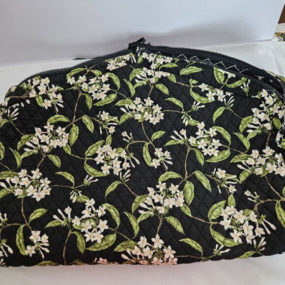 Vera Bradley Garment Bag Jasmine Floral Black White Green Retired 2003 Cottage - Picture 11 of 16